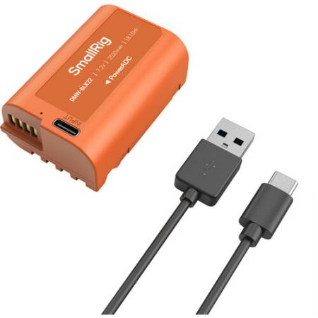 SmallRig 4979 - zamiennik akumulatora DMW-BLK22, 2520mAh, 7.2V, 2520mAh, USB-C, pomarańczowy_2